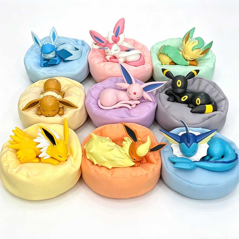 Model Kit Eevee - Caja Sorpresa con 9 Figuras de