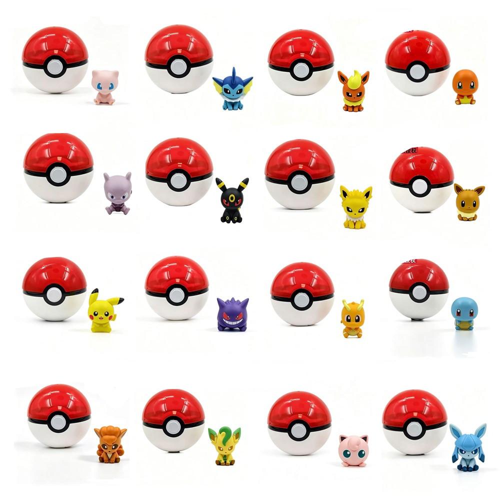 Model Kit Eevee - Figuras de Anime Pokémon Originales, Pikachu,
