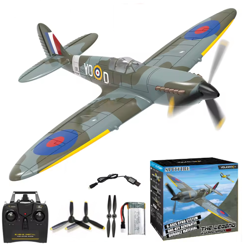 Model Kit Spitfire - Volantex Modelo de avión clásico de