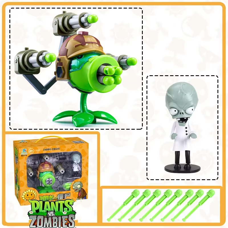Plantas Vs Zombies Gatlin Pea  - Model Kit Zombie reseña y precio