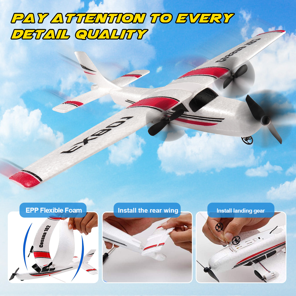 Avión FX801 RC de espuma EPP,  - Model Kit Spitfire reseña y precio