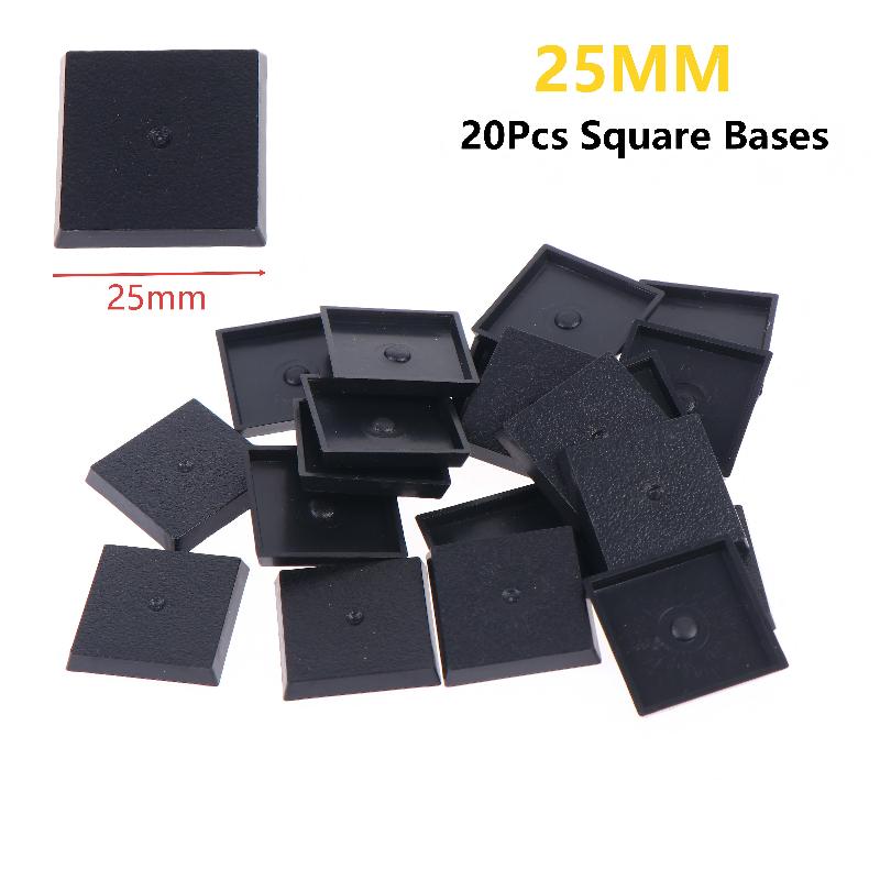 20 Bases Cuadradas de Plástico - Model Figure Base reseña y precio